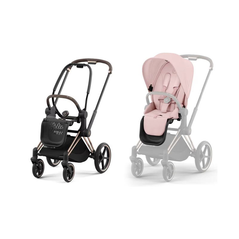 Cybex E-Priam Frame Rose Gold + Seat Pack